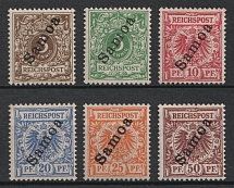 1900 Samoa, German Colonies, Germany (Mi. 1 - 6, CV $180)