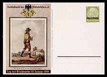 1941 'Stamp Day Luxemburg', Propaganda Postcard, Third Reich Nazi Germany