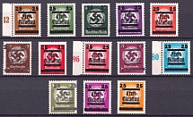 1945 Glauchau (Saxony), Germany Local Post (Mi. 30 - 42, Full Set, Signed, CV $5,200, MNH)
