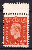 2d Anti-British Propaganda, King George VI, German Forgery (Mi. 6, Margin, CV $110)