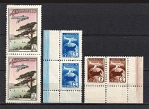 1955 Airmail, Soviet Union USSR (Pairs, Full Set, MNH)