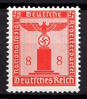 1942 8pf Third Reich, Germany, Official Stamp (Mi. 160 y, CV $30, MNH)