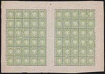 1875 1kr Bavaria, German States, Germany, Full Sheet (Mi. 32, CV $290+)