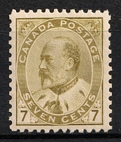1903-12 7c Canada (Scott 92ii, SG 181, Certificate, Rare, MNH)