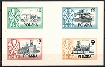 1954-55 Poland, Block of Four (Specimens)