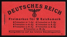 1941 Complete Booklet with stamps of Third Reich, Germany, Excellent Condition (Mi. MH 48.3, CV $200)