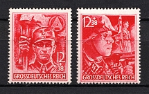 1945 Third Reich Last Issue, Germany (Perforated, Full Set, CV $120, MNH)