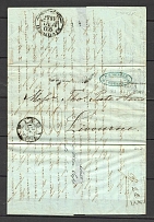 1847Cover from Odessa to Livorno, Italy (Dobin 1.07 - R4)