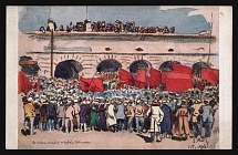 1917-1920 'Verhnie-Udinsk - First May's celebrations 1918', Czechoslovak Legion Corps in WWI, Russian Civil War, Postcard