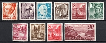 1948-49 Rhineland-Palatinate, French Zone of Occupation, Germany (Mi. 32 - 41, Full Set, CV $80)