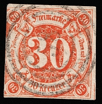 1859 30k Thurn und Taxis, German States, Germany (Mi 25, Canceled, CV $380)