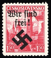 1939 1.50k Moravia-Ostrava, Bohemia and Moravia, Germany Local Issue (Mi. 11, Type II, Signed, CV $90, MNH)