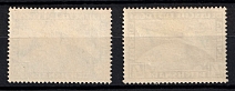 1930 Weimar Republic, Zeppelins, Germany, Airmail (Mi. 438x, 439y, CV $5,720, MNH)