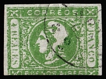 1859 4r Argentina, Buenos Aires, South America (Mi 9, Canceled, CV $140)