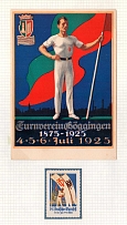 1925-28 Gymnastics Club, Sport, Cologne, Germany, Stock of Cinderellas, Non-Postal Stamps, Labels, Advertising, Charity, Propaganda, Postcard