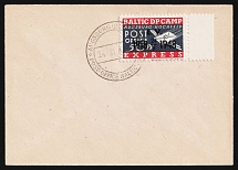 1948 (24 Nov) Augsburg - Hochfeld, Estonia, Lithuania, Baltic DP Camp, Displaced Persons Camp, Cover from Augsburg franked with 50pf (Wilhelm 7 A, Margin)