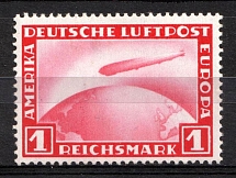 1931 1m Weimar Republic, Germany, Airmail (Mi. 455, Full Set, CV $40)