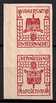 1946 40+35pf Finsterwalde, Germany Local Post, Tete-beche Pair (Mi. 10 K, CV $330)
