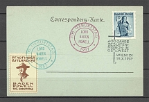 1957 Austria postcard 100 Birthday Baden Powell cinderella and special postmark