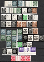 1939-41 Third Reich, Germany, Collection (Coupon, Se-tenants, Gutter, Tete-beche, CV $230)