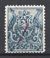 1923 1k with manuscript '1' on 250r Armenia Revalued, Russia Civil War (Letter 'k' MISSED, Sc. 371, CV $70+)
