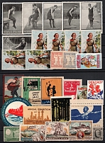 United States, Germany, Europe, Stock of Cinderellas, Non-Postal Stamps, Labels, Advertising, Charity, Propaganda (#154A)