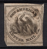 1844 American Letter Mail Co., United States, Locals (Sc. 5L2, CV $150)