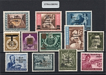 1945 STRAUSBERG Local Issue, Germany (Mi. 8 - 15, 24 - 26, CV $260, MNH)