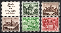 1939 Third Reich, Germany, Tete-beches, Se-tenants, Zusammendrucke (Mi. S 257, SK 35, SK 36, CV $30)