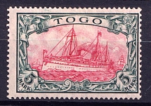 1909-1919 5M Togo, German Colonies, Kaiser’s Yacht, Germany (Mi. 23 A, CV $40 - $270)