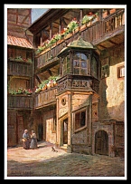 1933-1945 'Nuremberg. Carriage house in the fountain alley', Propaganda Postcard, Third Reich Nazi Germany