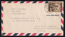 1946 (16 Nov) Poland, Airmail Cover from Gorna Grupa to U.S.A