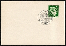 1941 Unaddressed post card with The Day of the Stamp issue and Special postmark