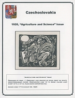 The One Man Collection of Czechoslovakia - Agriculture and Science issue - EXHIBITION STYLE COLLECTION: 1920, over 330 mint and used (160 - various cancellations and perfins), 69 plate or trial color proofs, 5 printer's waste …