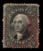 1857-61 12c United States (Sc 36, Canceled, CV $350)