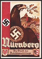 1934 'Reich Party Congress Nuremberg', Propaganda Postcard, Third Reich Nazi Germany