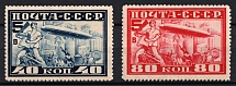 1930 The Visit of the Airship Graf Zeppelin, Soviet Union, USSR, Russia (Full Set, Perf 10.75, MNH)
