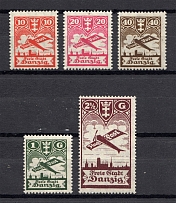 1924 Germany Danzig Gdansk Airmail (CV $70, Full Set)