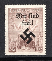 1939 3k Moravia-Ostrava Bohemia and Moravia, Germany Local Issue (Signed, CV $60)