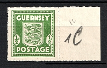 1941-44 Germany Occupation of Guernsey (Dark Yellow Green, CV $25)