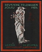 1924 German Fur Show, Leipzig, Germany, Stock of Cinderellas, Non-Postal Stamps, Labels, Advertising, Charity, Propaganda, Souvenir Sheet