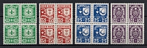 1937 Estonia (Mi. 127-130, Blocks of Four, Full Set, CV $310, MNH)