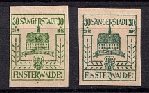 1946 30+20pf Finsterwalde, Germany Local Post (Mi. 9a, 9b, Color Varieties, CV $20, MNH)