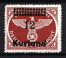 1945 12pf Kurland, German Occupation, Germany (Mi. 4 B y, Signed)