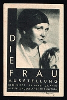 1933 Third Reich, Germany, Woman Exhibition in Berlin, Advertising Propaganda Stamp, Non-Postal (MNH)