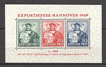 1949 Germany British and American Zones Block (CV $130, MNH)