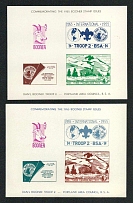 1955 United States, Scouts, Souvenir Sheets, Scouting, Scout Movement, Cinderellas, Non-Postal Stamps