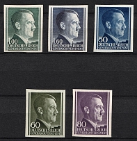 1942-44 General Government, Germany (Mi. 86 A V, 88 A V, 110 V - 112 V, MNH)