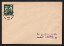 1945 (13 Dec) 2m Strausberg (Berlin), Germany Local Post, Cover to Berlin (Mi. 28, Unofficial Issue, CV $20)