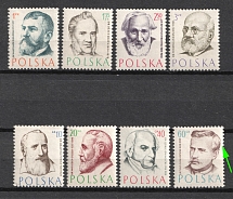 1957 Poland (Fi. 863 - 870, Strong Shift to the Right, Full Set, MNH)